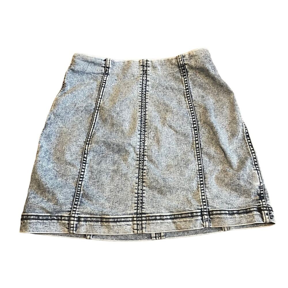 Free People Modern Femme Stonewashed Stretch Denim Skirt Size 4